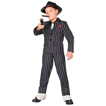 Dunkler Gangster Gomez Kostüm für Kinder