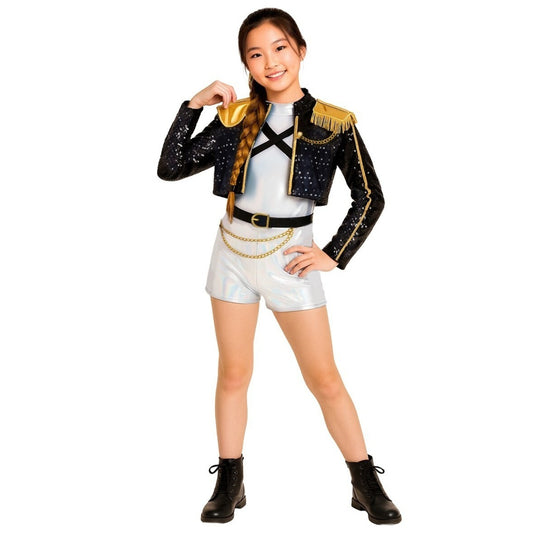 K-Pop Huntrix Kriegerin-Kostüm für Mädchen