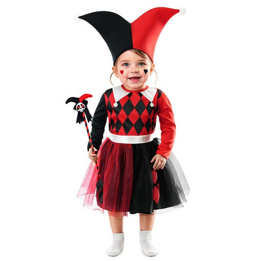 Zweifarbiges Harley-Harlekin Kostüm für Baby