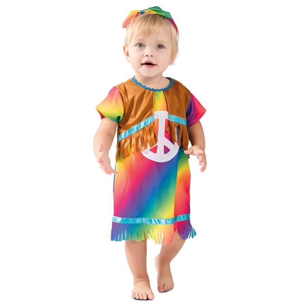 Farbiger Hippie Kostüm für Baby