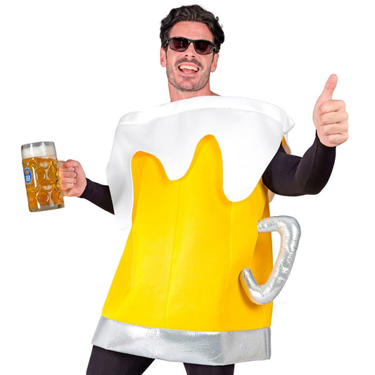 Gelbes Bierkrug-Kostüm für Erwachsene