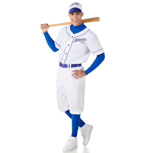 Blaues Baseballspieler-Kostüm für Herren