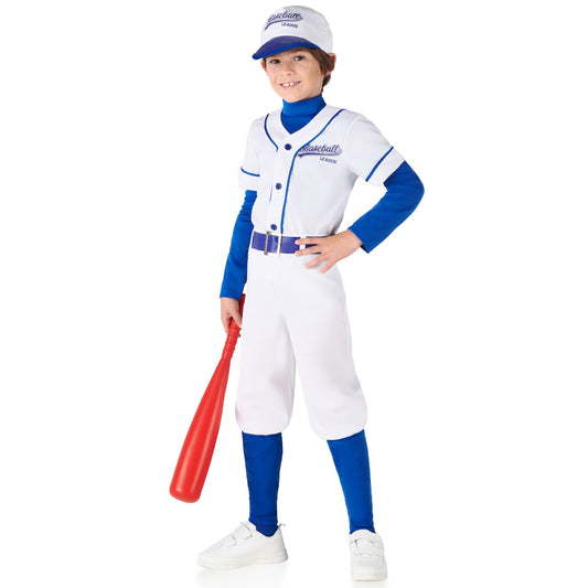 Blaues Baseballspieler-Kostüm für Kinder