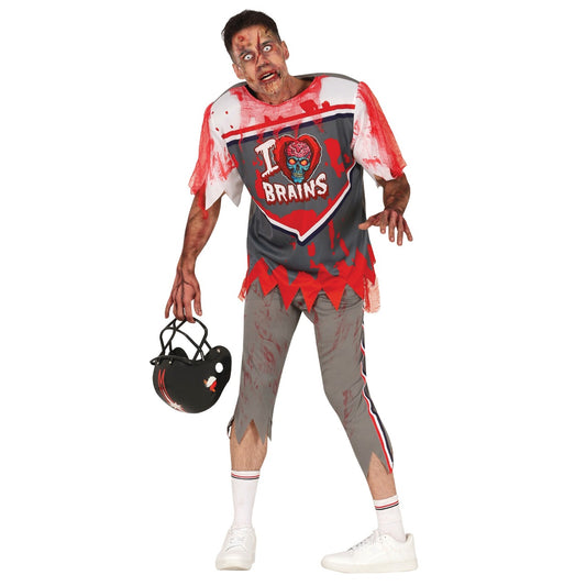 Rugby-Zombie-Brains-Spieler-Kostüm für Herren