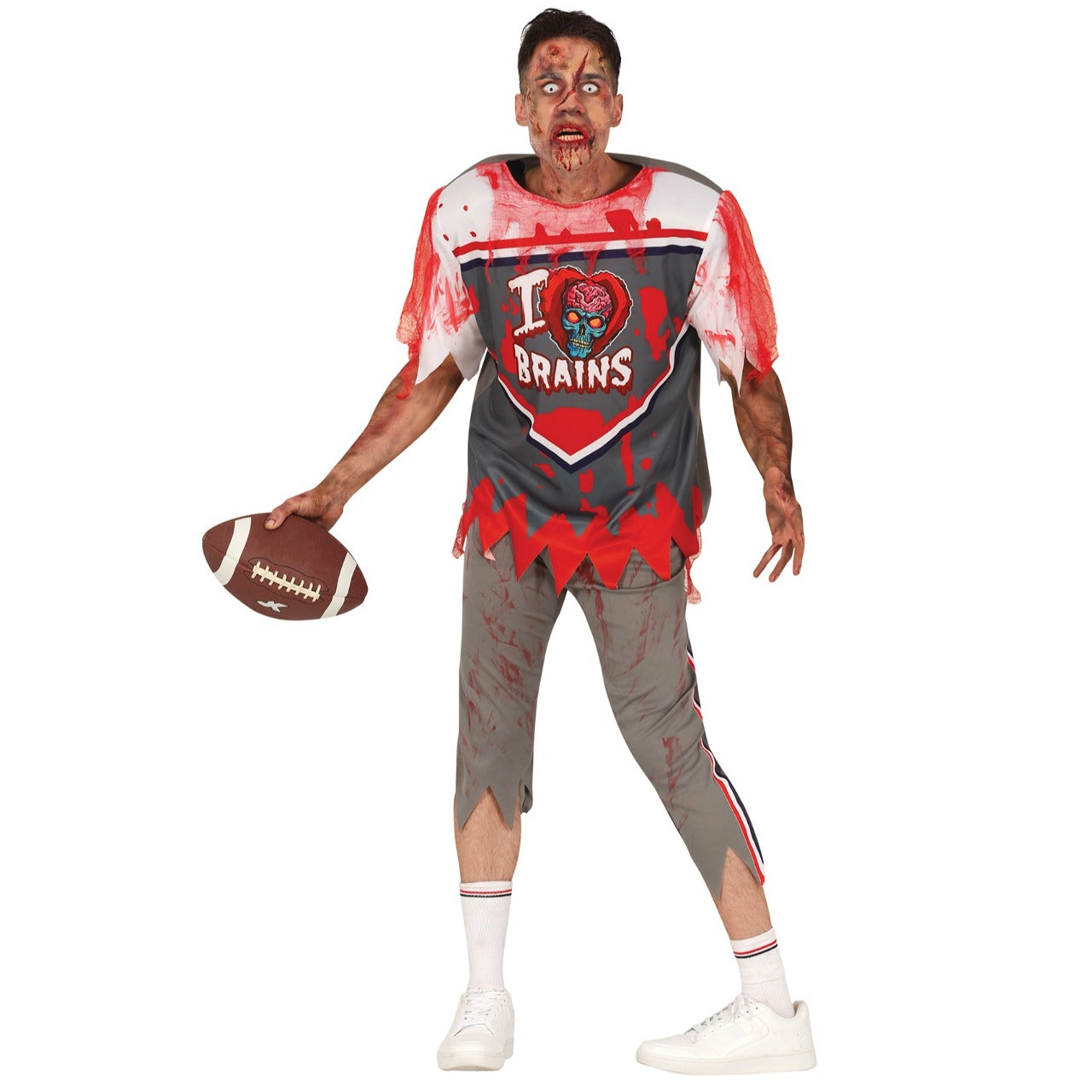 Rugby-Zombie-Brains-Spieler-Kostüm für Herren