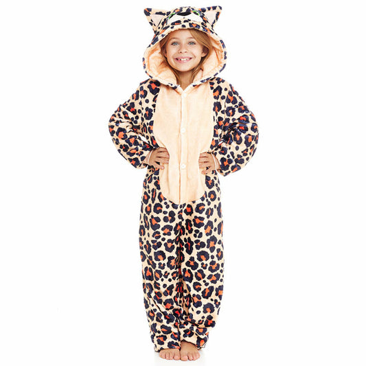 Leoparden-Plüsch Kostüm für Kinder