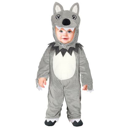 Graues Wolfskostüm für Baby