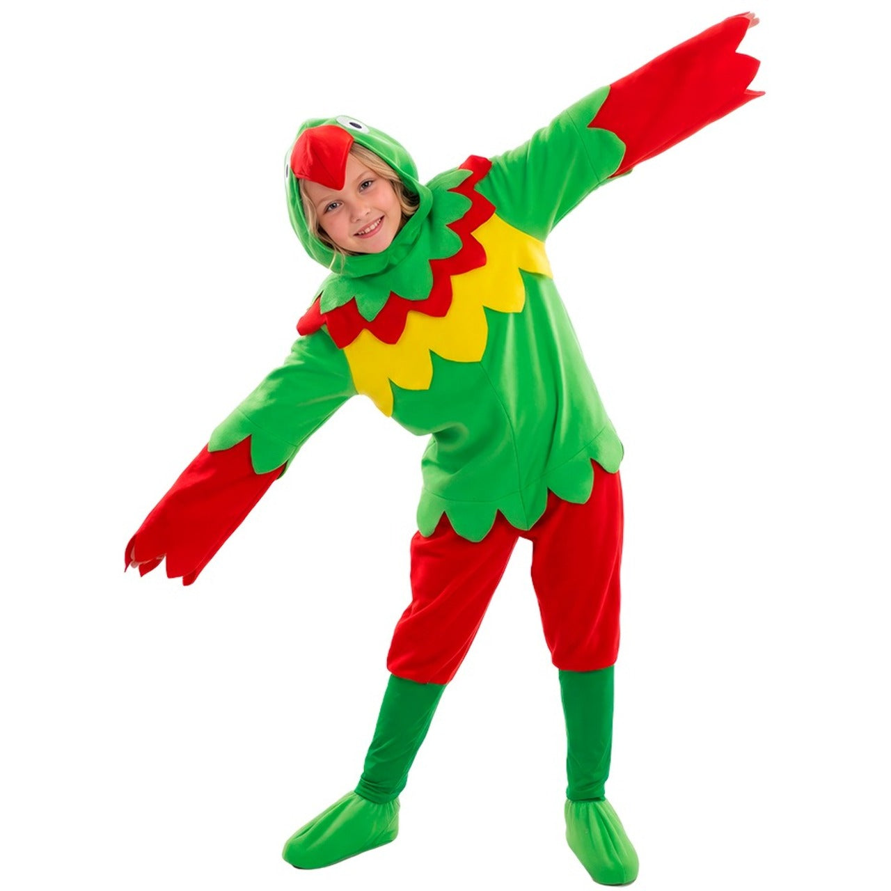 Papagei-Multicolor-Kostüm für Kinder