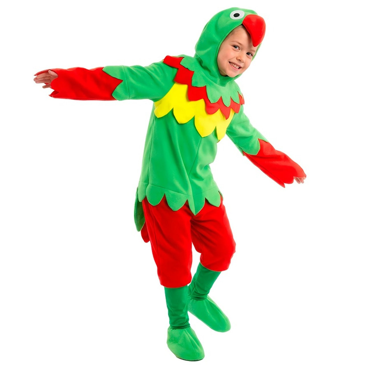 Papagei-Multicolor-Kostüm für Kinder