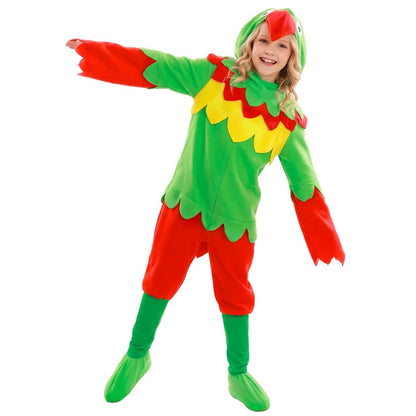 Papagei-Multicolor-Kostüm für Kinder
