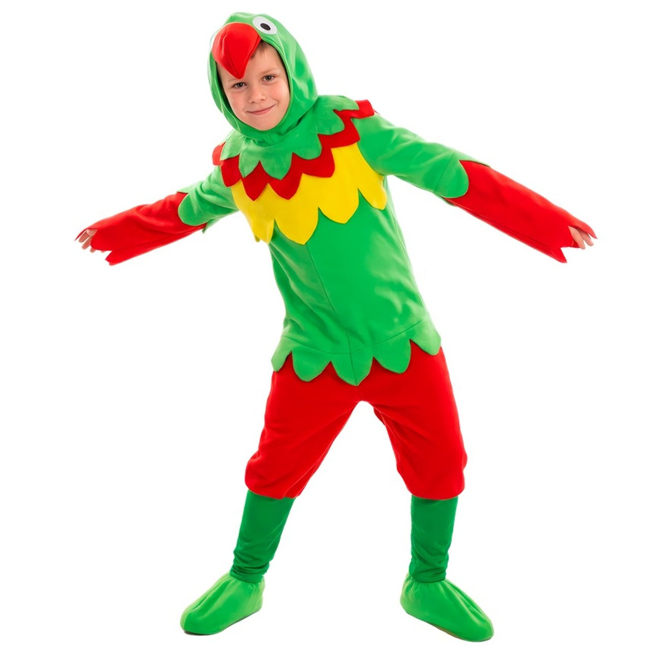 Papagei-Multicolor-Kostüm für Kinder