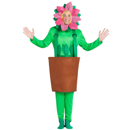 Blumentopf-Kostüm mit Blume für Erwachsene