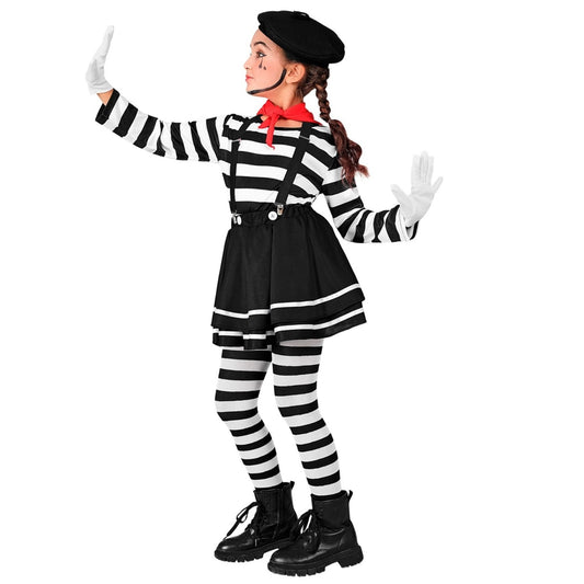 Zweifarbiges Mime-Kostüm für Mädchen