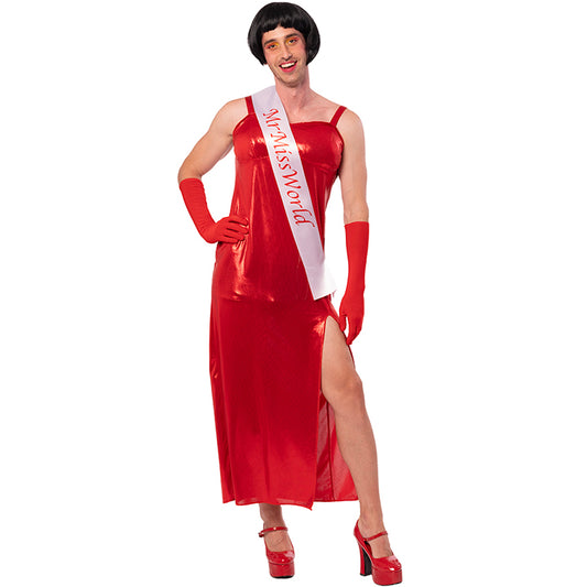 Miss World Rot Kostüm für Herren