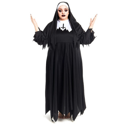 Zombie Nonne Plus Kostüm für Damen