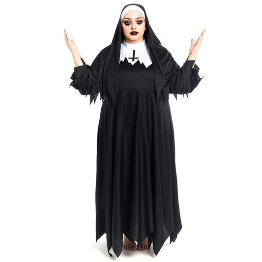Zombie Nonne Plus Kostüm für Damen