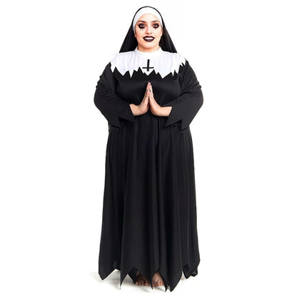 Zombie Nonne Plus Kostüm für Damen