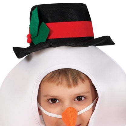 Weißes Schneemann-Kostüm für Kinder
