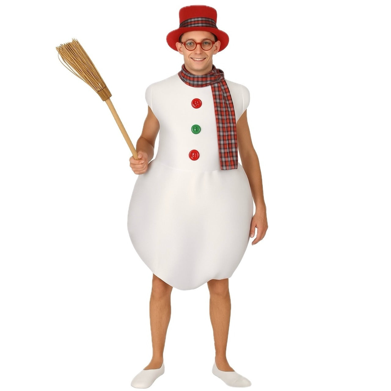 Schneemannskostüm mit Schneeball für Erwachsene