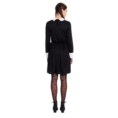 Schwarzes Sinisteres Mädchen-Kostüm für Damen
