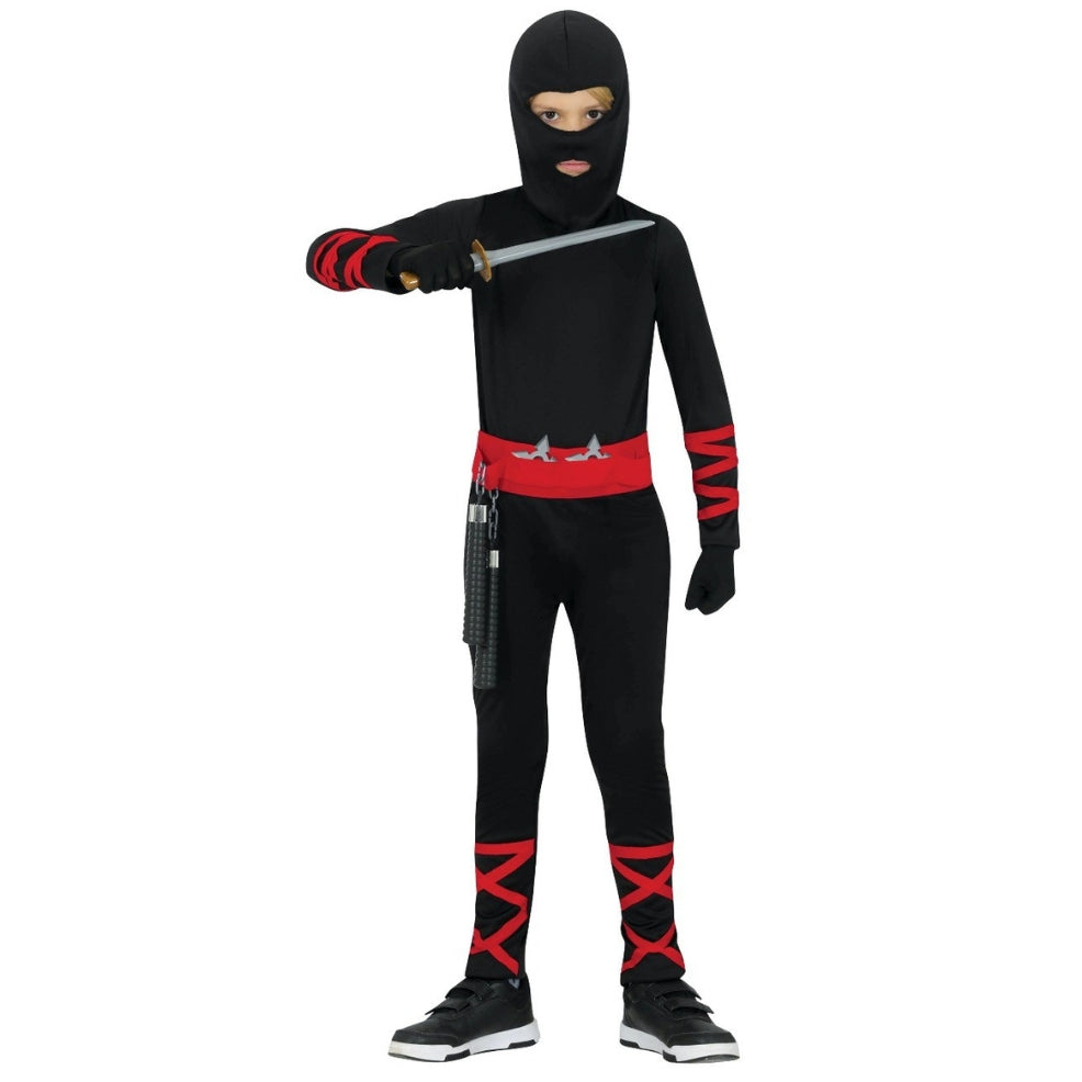 Ninja-Kostüm mit Waffen für Jungen