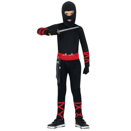 Ninja-Kostüm mit Waffen für Jungen