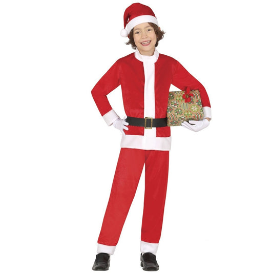 Weihnachtsmann Samt Kostüm für Jungen