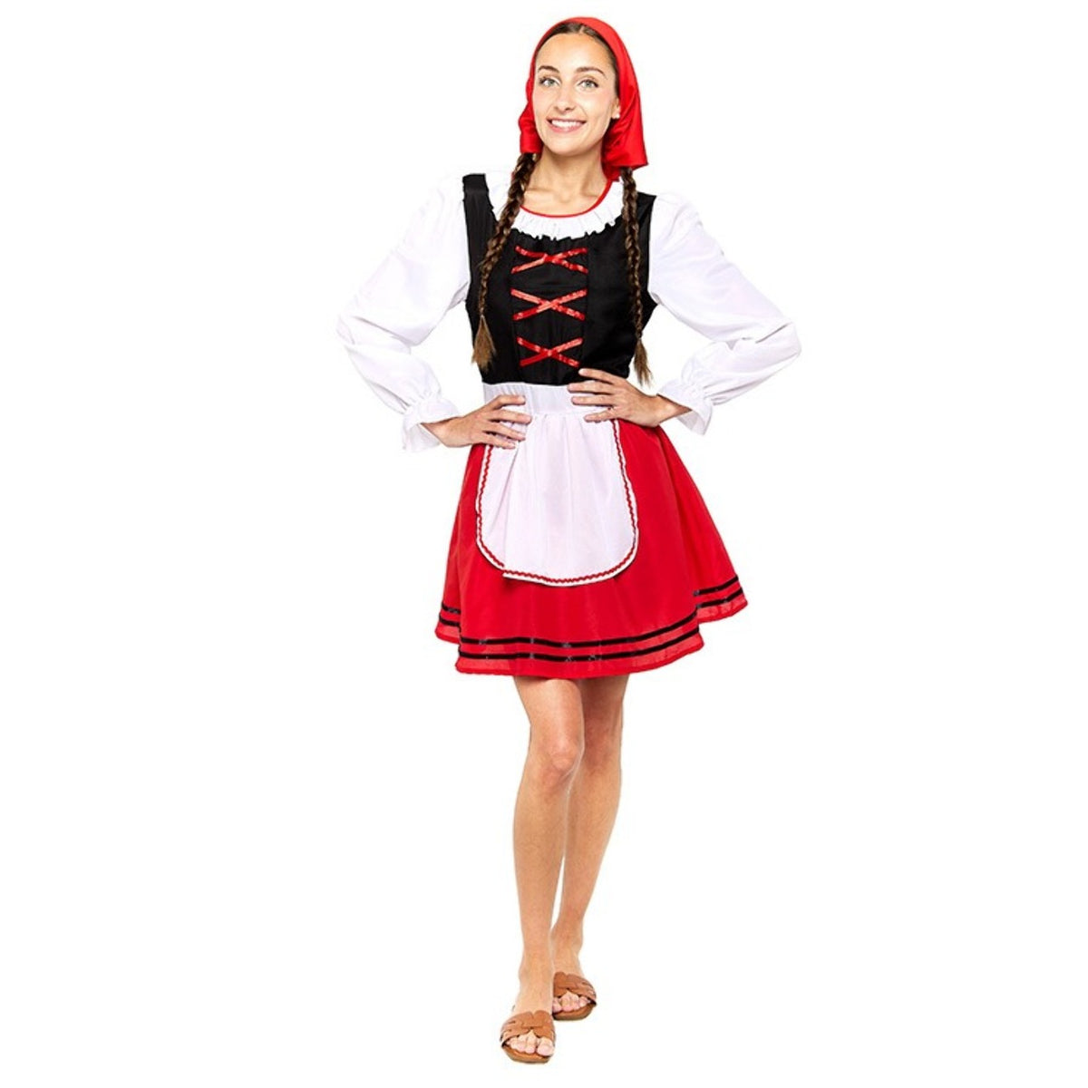 Galicische Schäferin-Rot-Kostüm für Damen