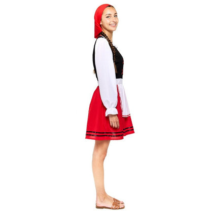 Galicische Schäferin-Rot-Kostüm für Damen