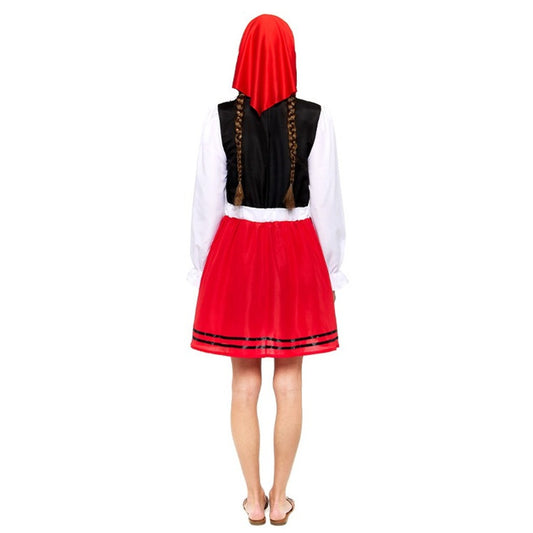 Galicische Schäferin-Rot-Kostüm für Damen