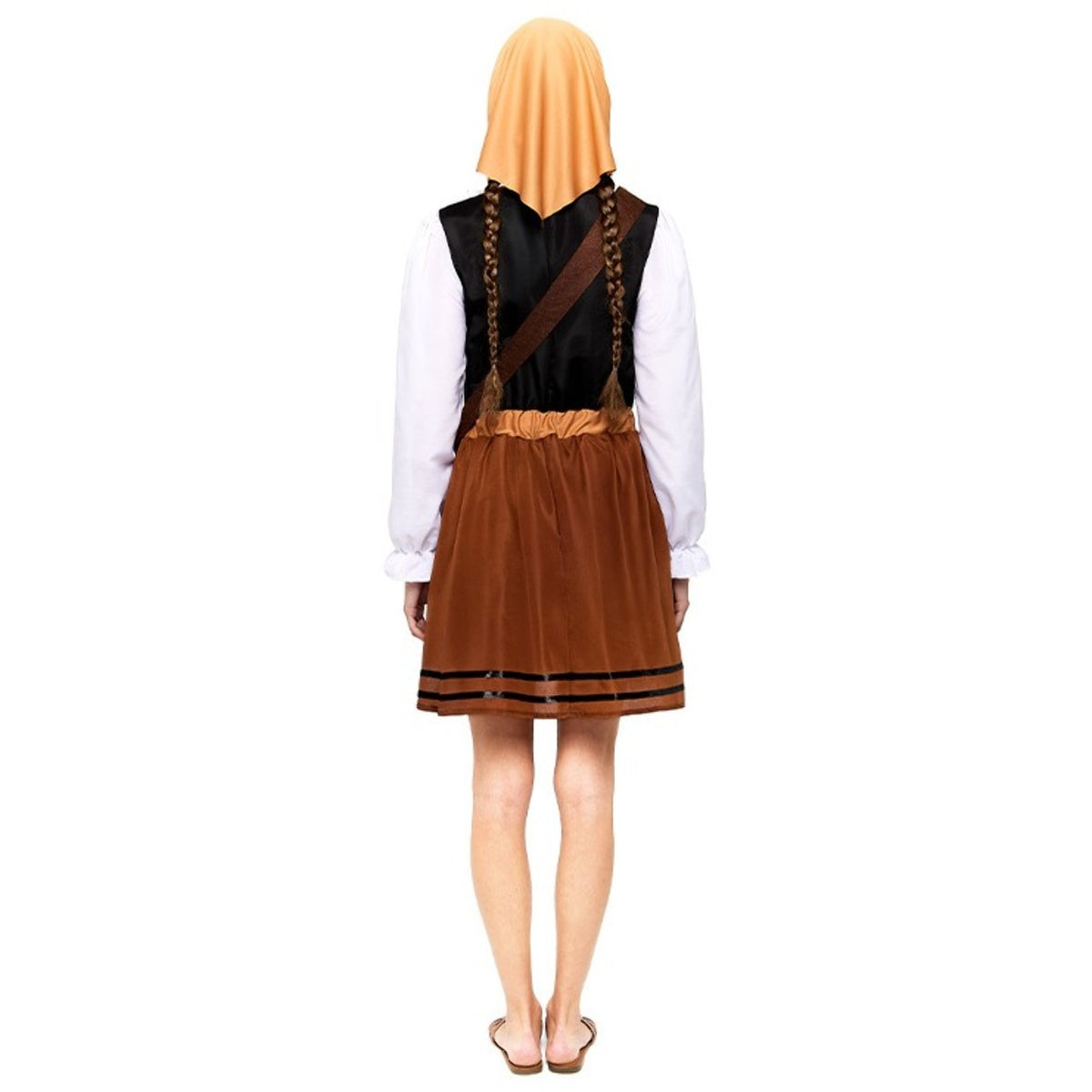 Braunes Schäferin-Kostüm für Damen