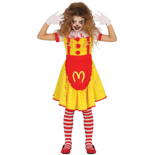 Burger-Clown-Kostüm für Mädchen
