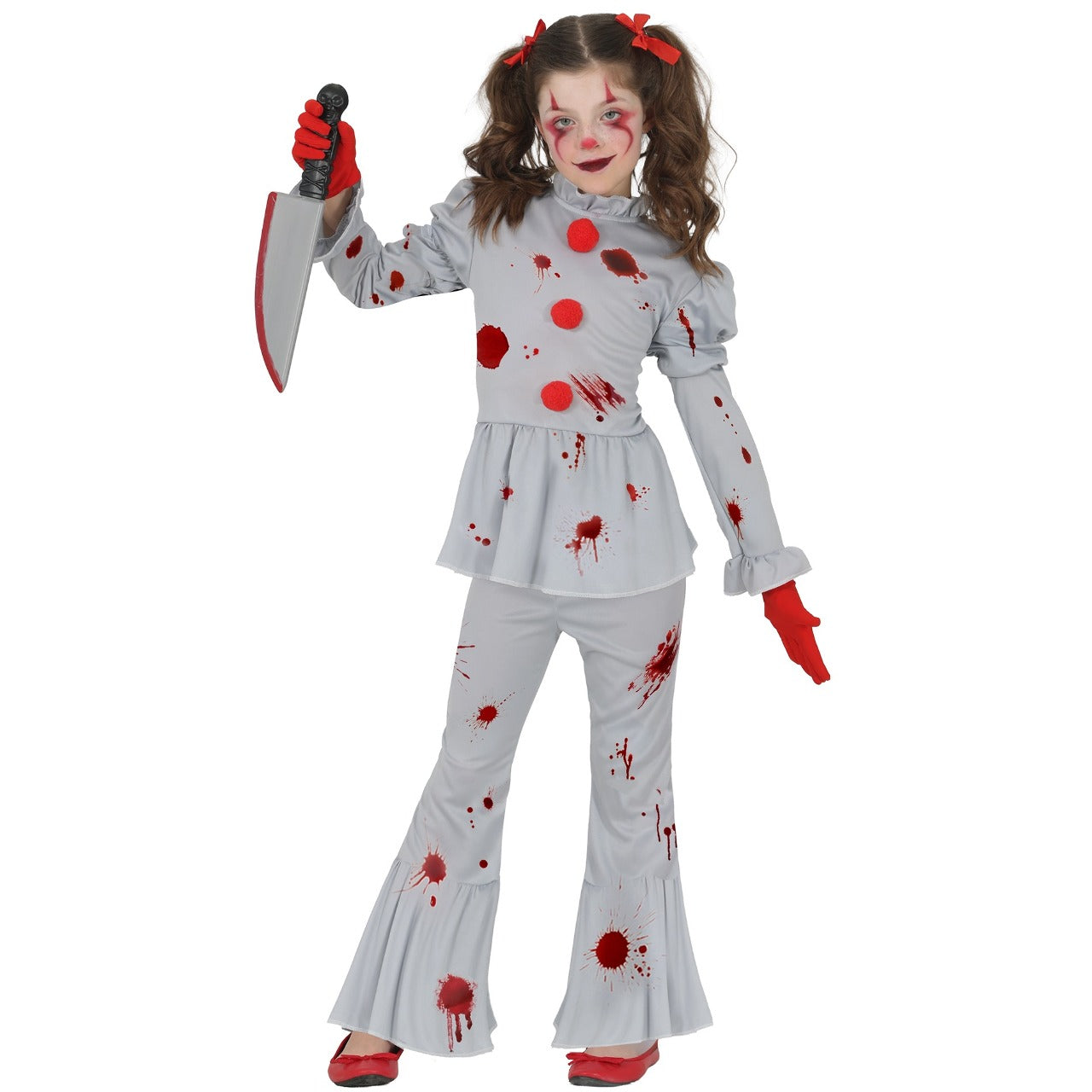 Blutiges It-Clowngirl-Kostüm für Mädchen