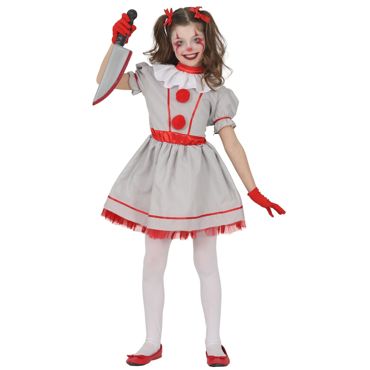 Vintage-IT-Clown Kostüm für Mädchen