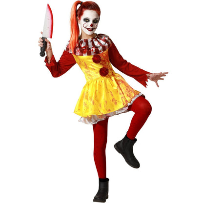 Finsteres McDonald-Clown-Kostüm für Mädchen