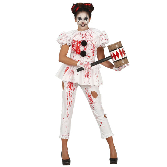 Blutiger Clown Kostüm für Damen