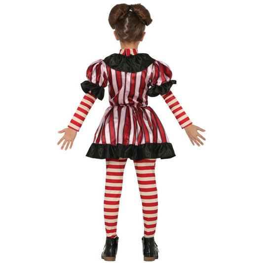 Gruseliger Clown Eco Kostüm für Mädchen
