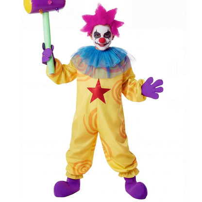 Gelbes Killerclown-Kostüm für Kinder