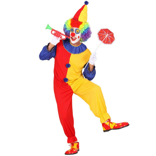Clown Zweifarbig Kostüm für Erwachsene