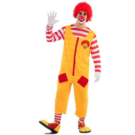 Gelbes Burger-Clown-Kostüm für Erwachsene