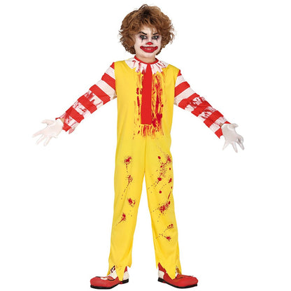 Blutiger Burger-Clown-Kostüm für Kinder