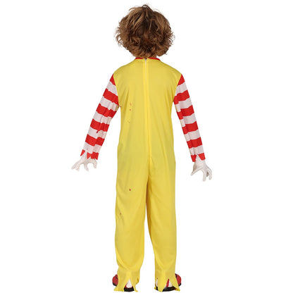 Blutiger Burger-Clown-Kostüm für Kinder