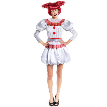 Gruselige ES-Clown-Kostüm für Damen