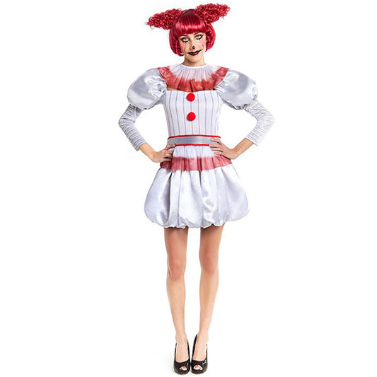 Gruselige ES-Clown-Kostüm für Damen