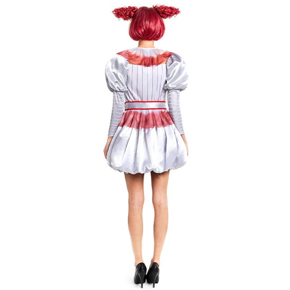 Gruselige ES-Clown-Kostüm für Damen