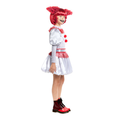 Gruseliges ES-Clown-Kostüm für Mädchen
