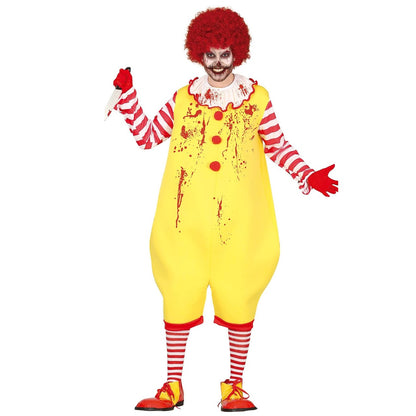 Blutiges McDonald-Clown-Kostüm für Erwachsene