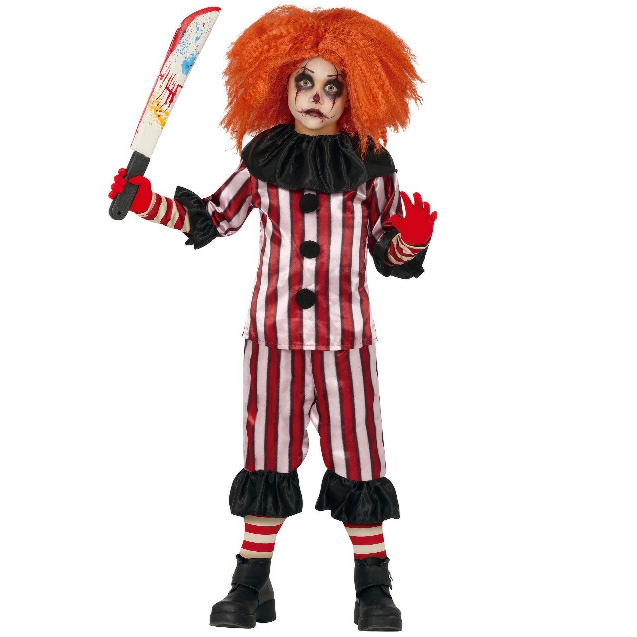 Gruseliger Clown Eco Kostüm für Jungen.