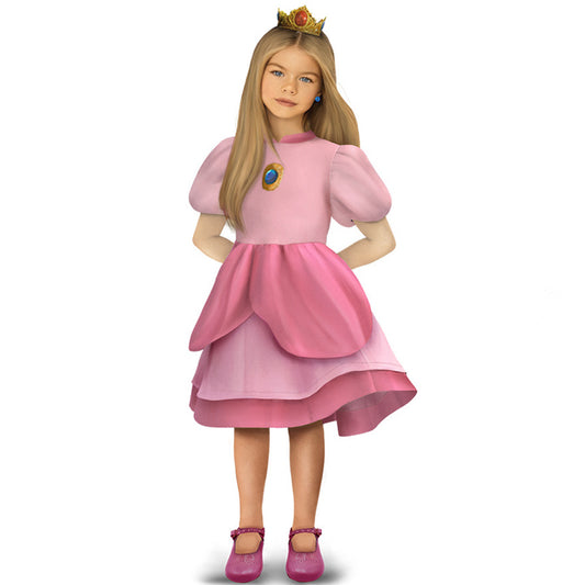 Prinzessin Peach Kostüm für Mädchen