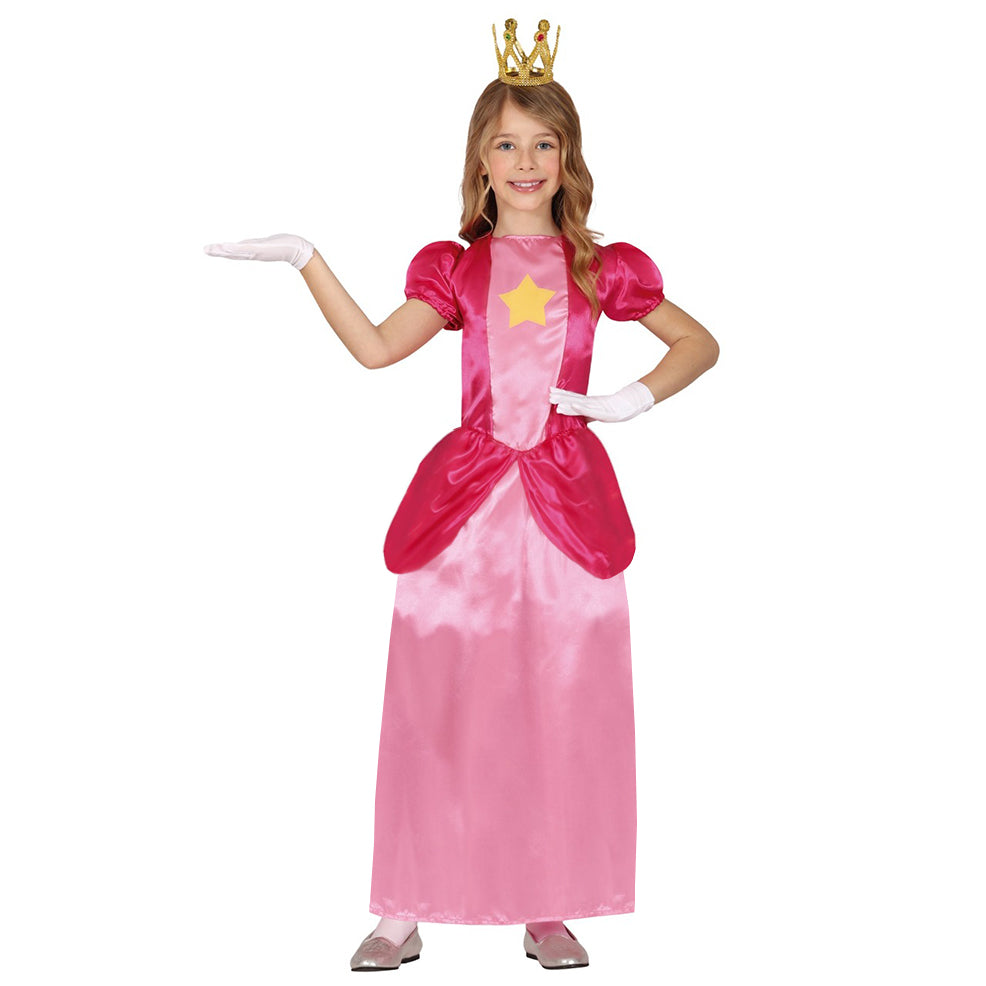 Prinzessin Peach Star Kostüm für Mädchen